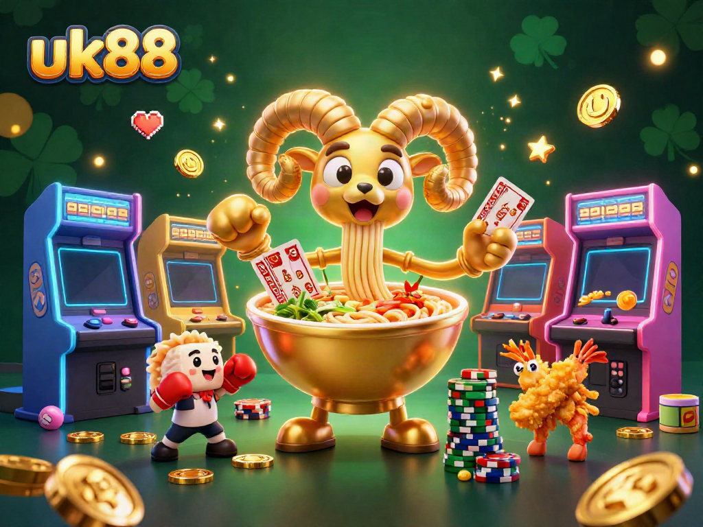 Engage in thrilling gameplay with uk88's vibrant 3D casino characters and dynamic gaming elements.