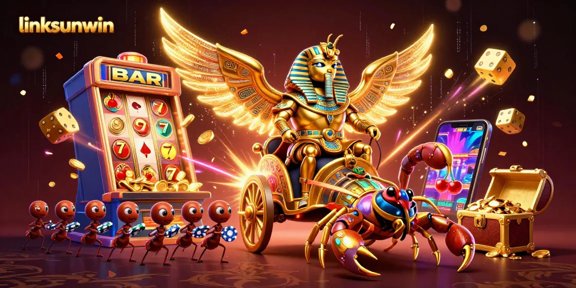 Experience thrilling jackpots with linksunwin's iconic characters amidst a vibrant casino atmosphere.
