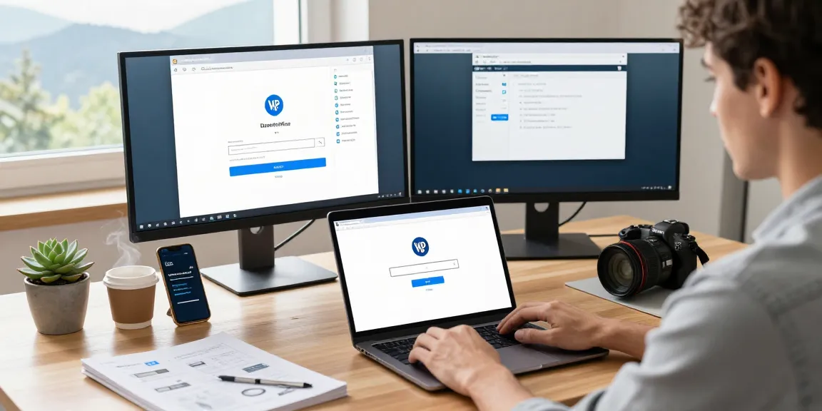 WPS Download in a modern tech workspace with dual monitors and sleek laptop setup showcasing productivity.