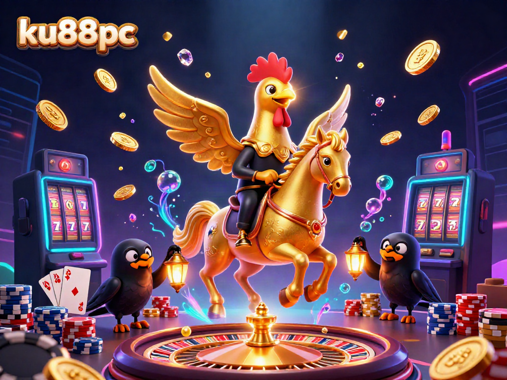 Experience the thrilling adventure of winning at ku88pc casino with dynamic characters and casino elements.