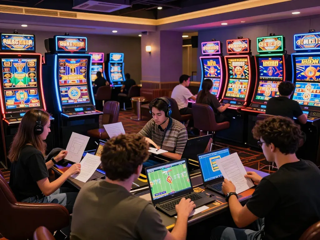 uk88 players enjoying a modern gaming environment with sports betting, live dealers, and vibrant slot machines