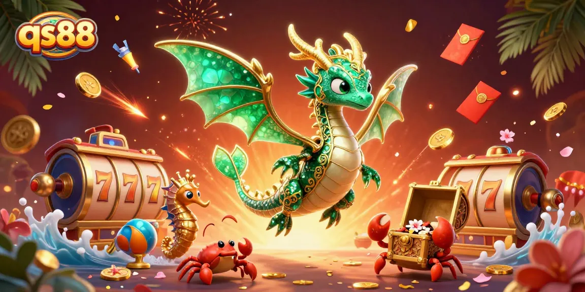 Experience the thrill of qs88 with a vibrant underwater casino scene featuring majestic creatures and slot elements.