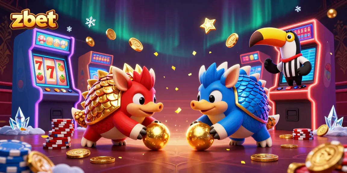Experience thrilling gameplay at zbet with rival pangolins bowling through poker chips in a vibrant casino